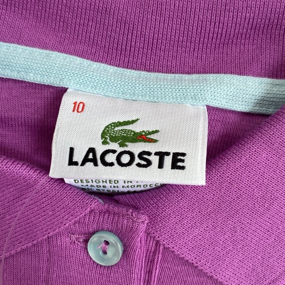 Lacoste girls purple polo shirt - Picture 3 of 7